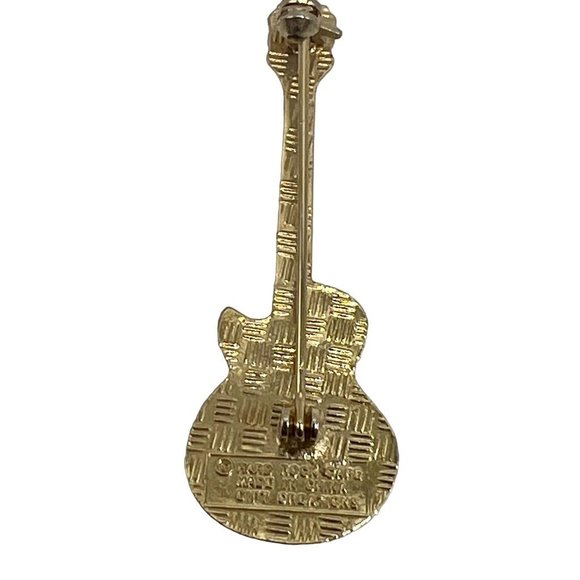 Vintage Las Vegas Hard Rock Cafe White/Gold Metal Pin - Picture 3 of 3